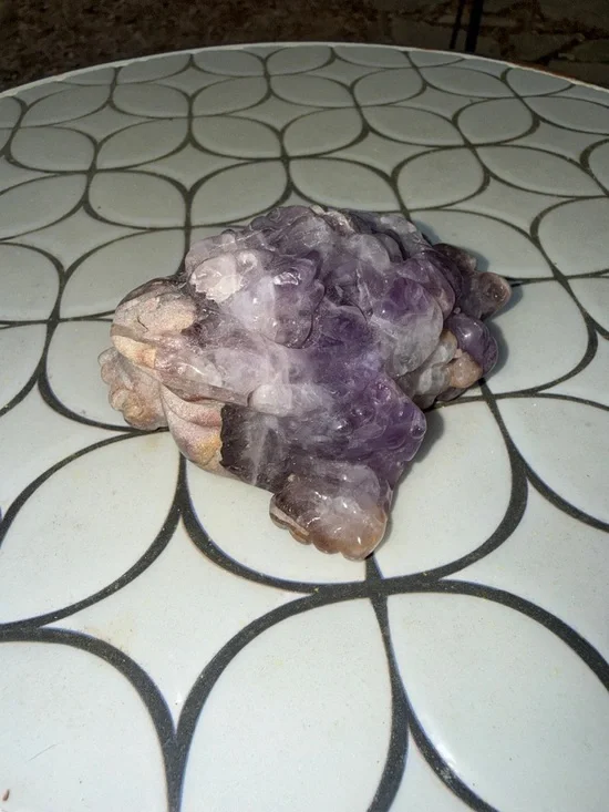 Dream Amethyst Crystal Money Toad 12 oz - Picture 4 of 11